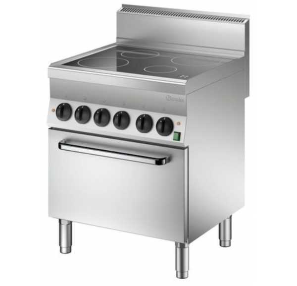BARTSCHER - Cuisinière 4 zones électrique sur four électrique - SERIE 650