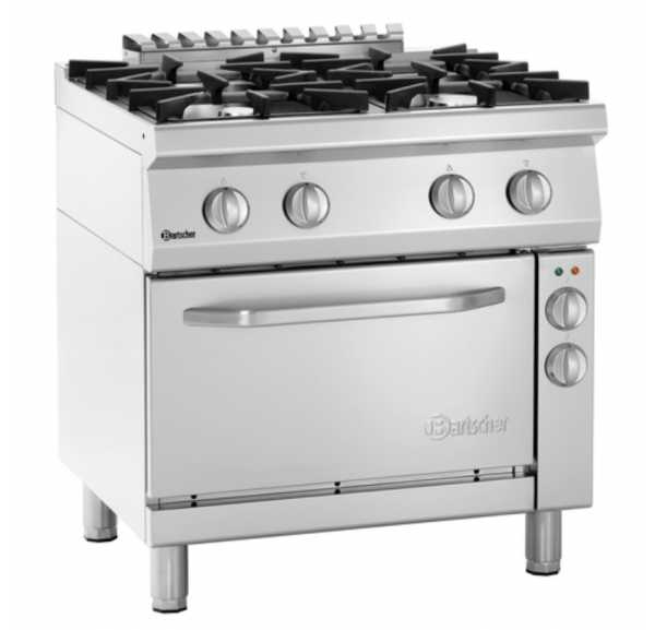 BARTSCHER - Plan de cuisson 4 feux vifs sur four électrique air ventilé - SERIE 700