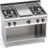 BERTO'S - Fourneau 4 feux + plaque coup de feu sur gaz GN2/1 G7T4P4F+FG - MACROS 700