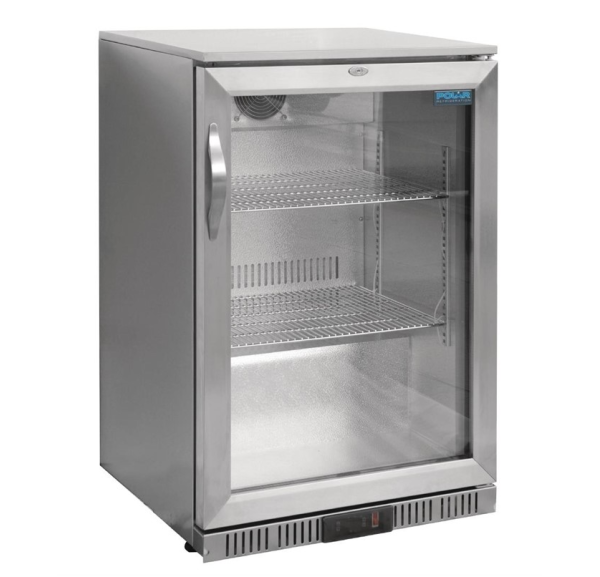 Arrière-bar une porte pivotante Polar Série G inox 138L