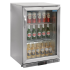 POLAR - Arrière-bar 1 porte vitrée pivotante inox 138L