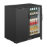POLAR - Arrière-bar 2 portes pleines noir pivotantes 208L - SERIE G