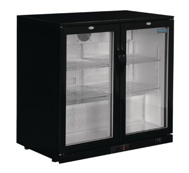 Arrière-bar deux portes pivotantes Polar Série G noir 208L
