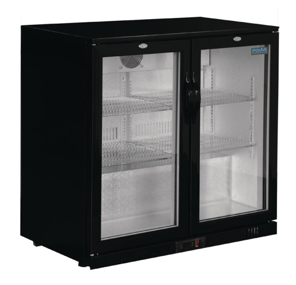 Arrière-bar deux portes pivotantes Polar Série G noir 208L