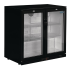POLAR - Arrière-bar 2 portes vitrées pivotantes noir 208L - SERIE G