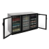 POLAR - Arrière bar réfrigéré 3 portes vitrées pivotantes 330L - SERIE G