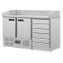 POLAR - Comptoir à pizza dessus marbre 2 portes et 6 tiroirs à pâtons - CT425