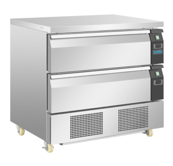 POLAR - Soubassement/comptoir double réfrigération 2 tiroirs 4xGN1/1