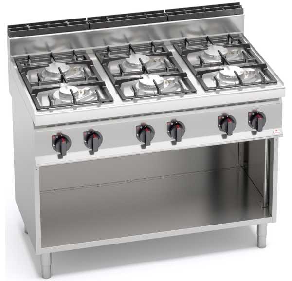 BERTO'S - Plan de cuisson 6 feux vifs G7F6MPW - MACROS 700
