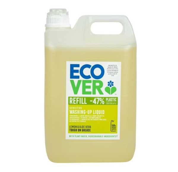ECOVER - Liquide vaisselle concentré citron et aloe vera 5 litres