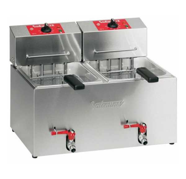 VALENTINE - Friteuse électrique de table 2 x 7 litres