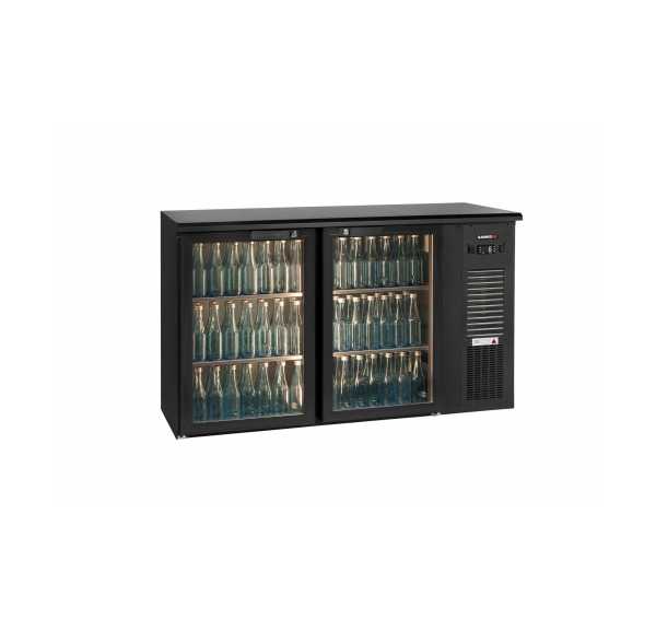 GAMKO - Arrière bar réfrigéré de bouteilles 2 portes vitrées anthracite - E3