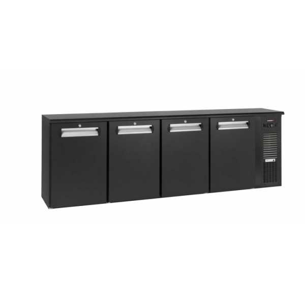 GAMKO - Arrière bar réfrigéré de bouteilles 4 portes pleines anthracite - E3