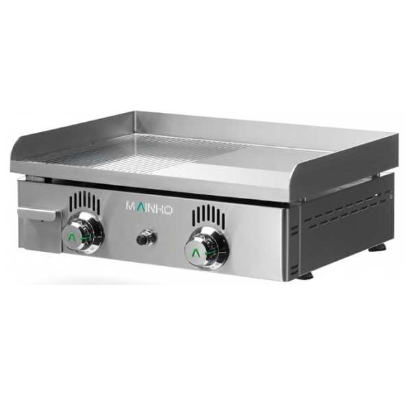 MAINHO - Plancha électrique semi-rainurée chrome dur 595x430mm - NOVO-CROM