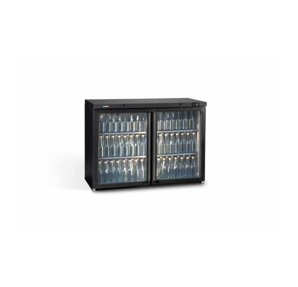 GAMKO - Arrière bar réfrigéré de bouteilles 2 portes battantes vitrées H.900mm - MAXIGLASS