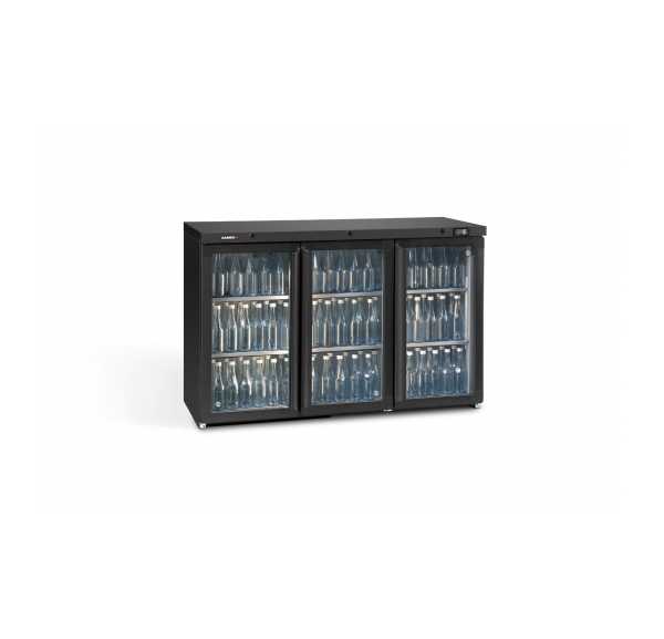 GAMKO - Arrière bar réfrigéré de bouteilles 3 portes battantes vitrées H.840mm - MAXIGLASS