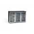 GAMKO - Arrière bar réfrigéré de bouteilles 3 portes battantes vitrées finition inox H.840mm - MAXIGLASS