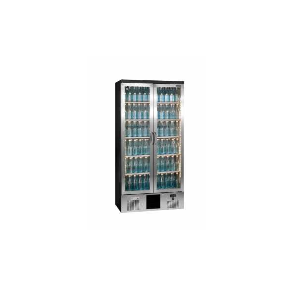 GAMKO - Armoire à boissons vitrée 2 portes battantes finition inox H.1800mm - MAXIGLASS