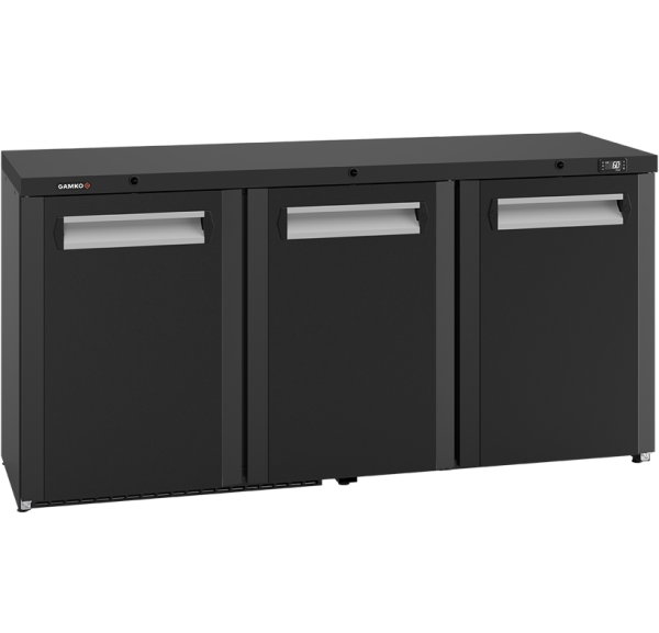 GAMKO - Bloc arrière-bar réfrigéré 3 portes pleines - GM LINE
