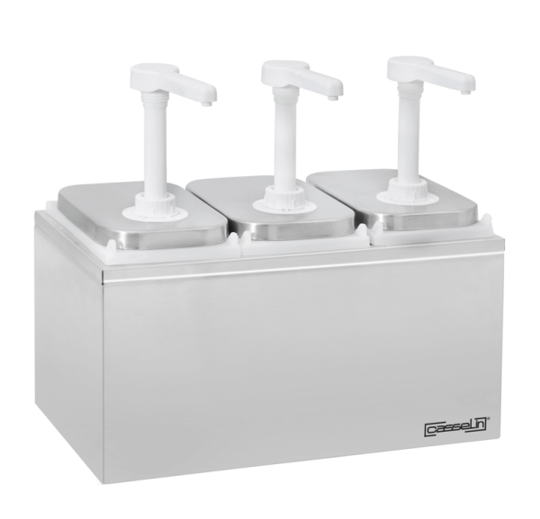 CASSELIN - Pompe à sauce professionnel neutre 3x2L - CPSN32L