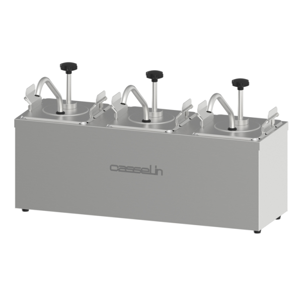 CASSELIN - Pompe à sauce professionnel neutre 3x2.5L - CPSN3