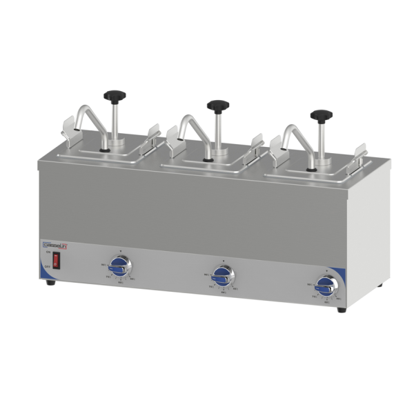 CASSELIN - Pompe à sauce chauffante professionnel 3x2.5L - CPSC3