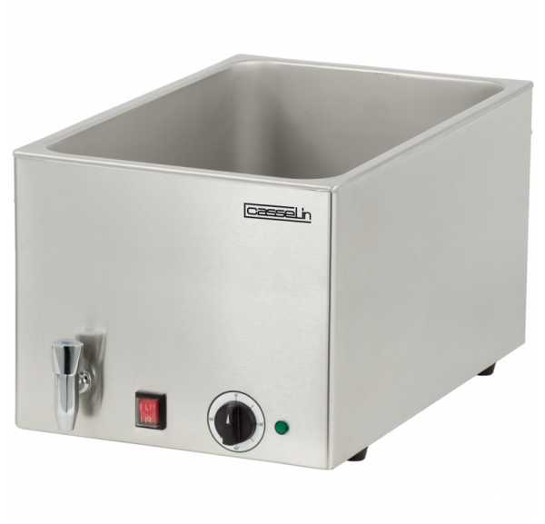 CASSELIN - Bain-marie à poser cuve GN 1/1 200 mm avec vidange - CBMV1B200