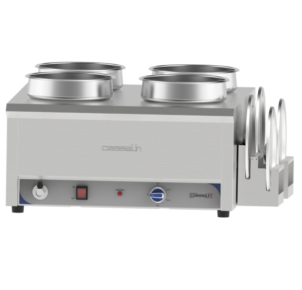 CASSELIN - Bain-marie à eau à sauce 4 cuves 7.5 litres - CBMES275
