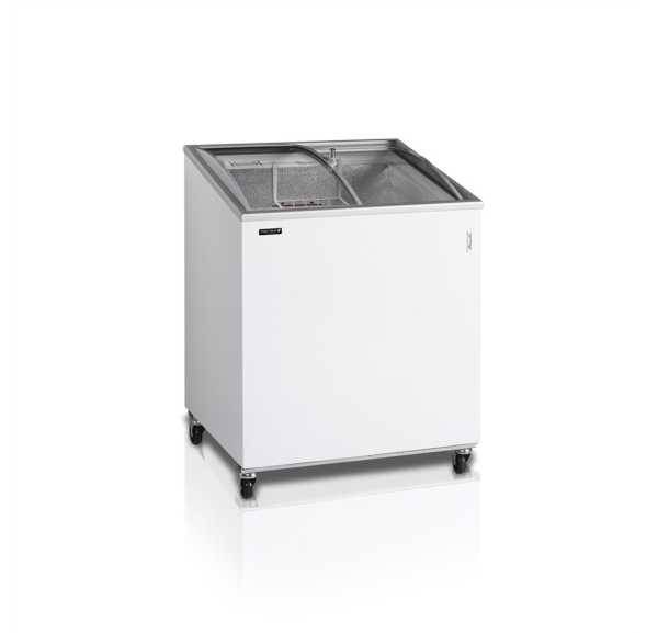 TEFCOLD - Congélateur crème glacée laqué blanc couvercle incurvés coulissants verrou 176 L - IC200SCEB