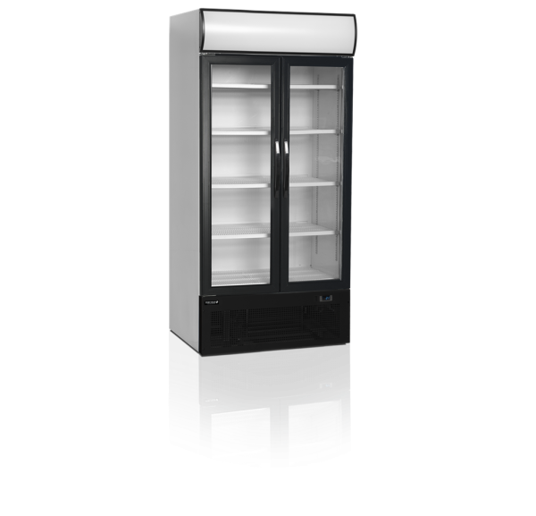 Armoire réfrigérée de présentation portes vitrées à cadre aluminium à charnières - FSC1000H