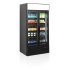 TEFCOLD - Vitrine réfrigérée noire portes vitrées à cadre aluminium à charnières - FSC1000H BLACK