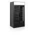 TEFCOLD - Vitrine réfrigérée noire portes vitrées à cadre aluminium à charnières - FSC1000H BLACK