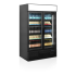 TEFCOLD - Armoire réfrigérée noire porte vitrée à cadre aluminium à charnières - FSC1200H BLACK