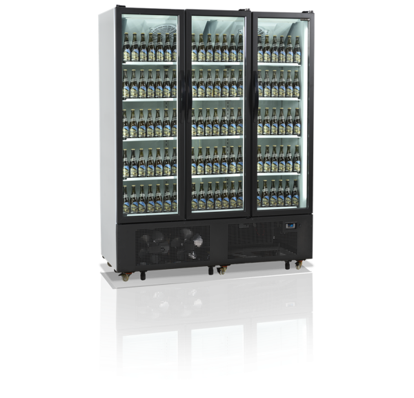 TEFCOLD - Réfrigérateur portes vitrées à cadre aluminium à charnières 1329 L - FS1600H