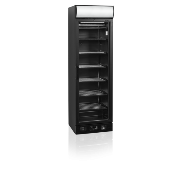 TEFCOLD - Armoire réfrigérée porte vitrée chauffante 300 L - UFSC370GCP Black