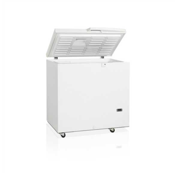 TEFCOLD - Congélateur horizontal blanc avec couvercle plein thermostat éléc avec alarme et verrou 235 L - SE20-45