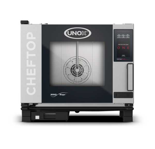 UNOX - Four électrique mixte 5 niveaux GN1/1 avec lavage automatique 26 kWh/jour - CHEFTOP MIND.MAPS COUNTERTOP ONE