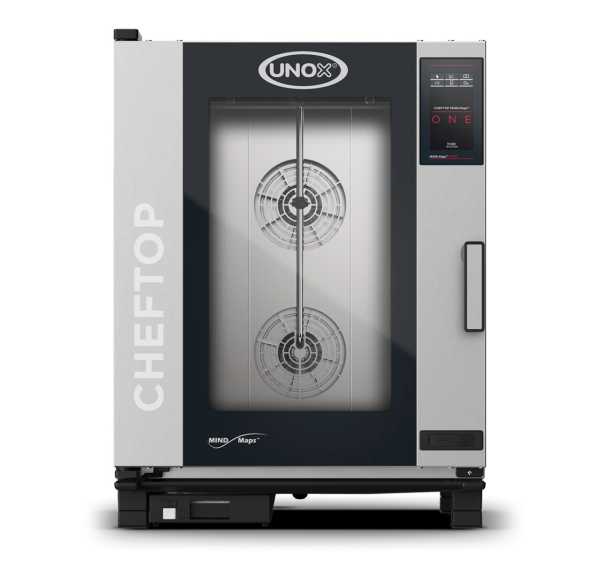 UNOX - Four électrique mixte 10 niveaux GN1/1 avec lavage automatique 42,6 kWh/jour - CHEFTOP MIND.MAPS COUNTERTOP ONE