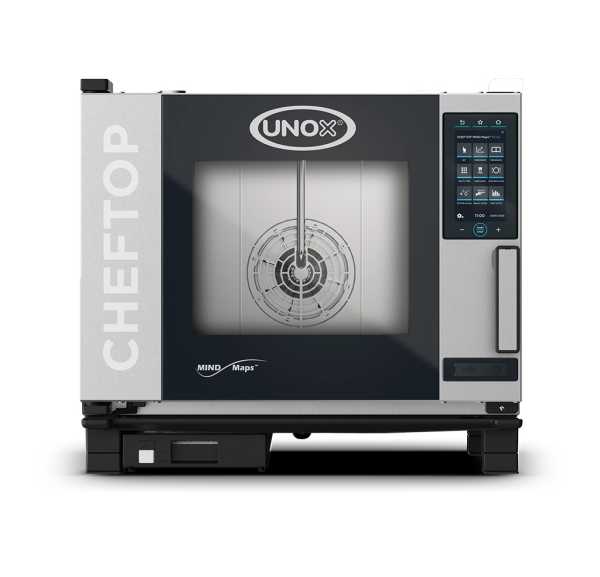 UNOX - Four électrique mixte 5 niveaux GN1/1 avec lavage automatique 21,7 kWh/jour - CHEFTOP MIND.MAPS COUNTERTOP PLUS