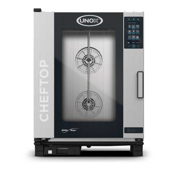 UNOX - Four électrique mixte 10 niveaux GN1/1 avec lavage automatique 36,6 kWh/jour - CHEFTOP MIND.MAPS COUNTERTOP PLUS