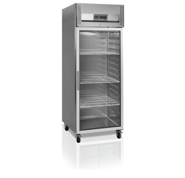 TEFCOLD - Armoire réfrigérée inox positive 1 porte vitrée 597 litres - RK710G