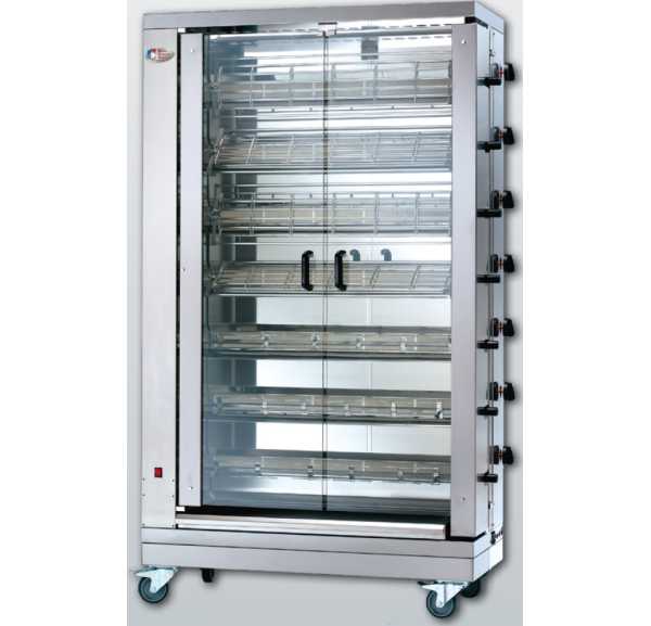 MAP - Rôtissoire à 7 broches électrique 31,8 kW 42 poulets de 1,2 kg