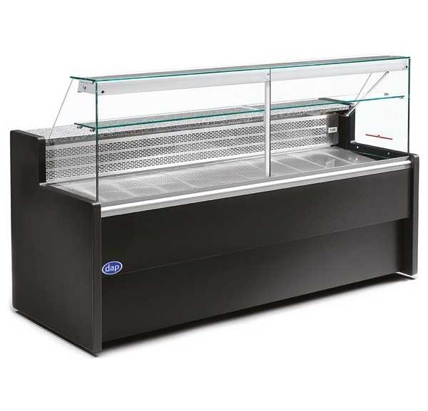 DAP - Vitrine réfrigérée droite +4°C/+6°C avec réserve froid statique 1000 à 3000 mm - SLIM