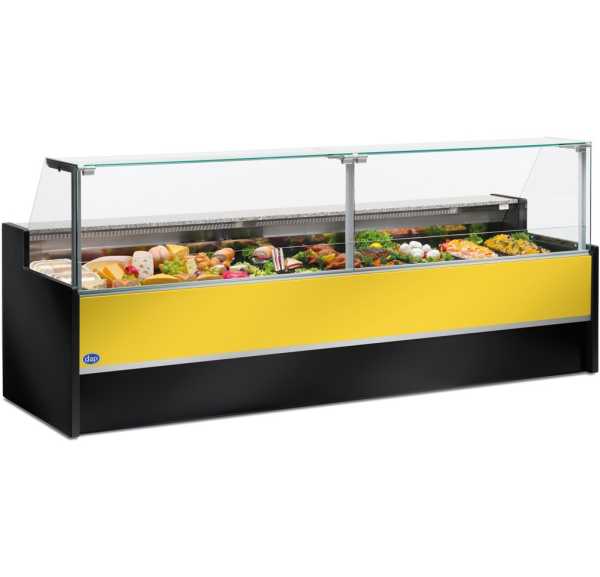 DAP - Vitrine réfrigérée droite +4°C/+7°C avec réserve froid statique 1500 à 3000 mm - VERA