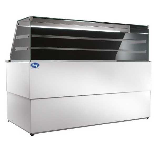 DAP - Vitrine réfrigérée +2°C/+5°C sans réserve froid ventilé 2 étagères hauteur 1400 mm - MILA