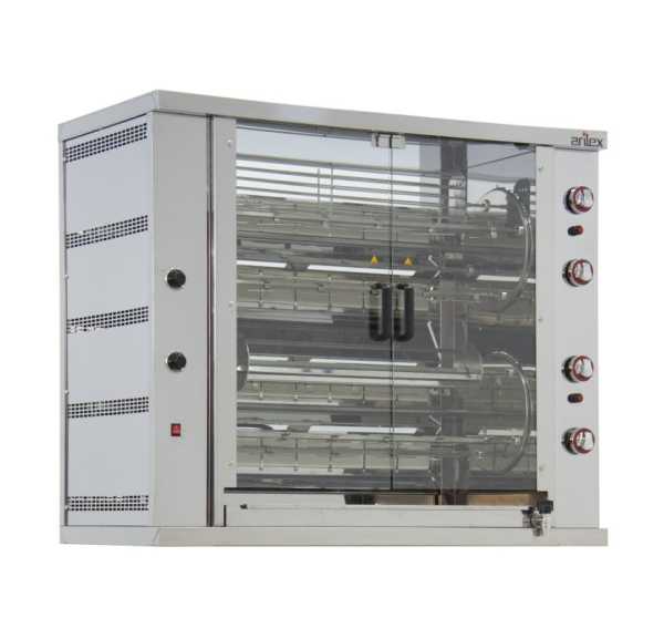 ARILEX - Rôtissoire à 8 broches gaz 28 kW 32 à 48 poulets