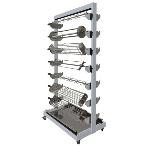 ARILEX - Chariot porte-broches 14 broches