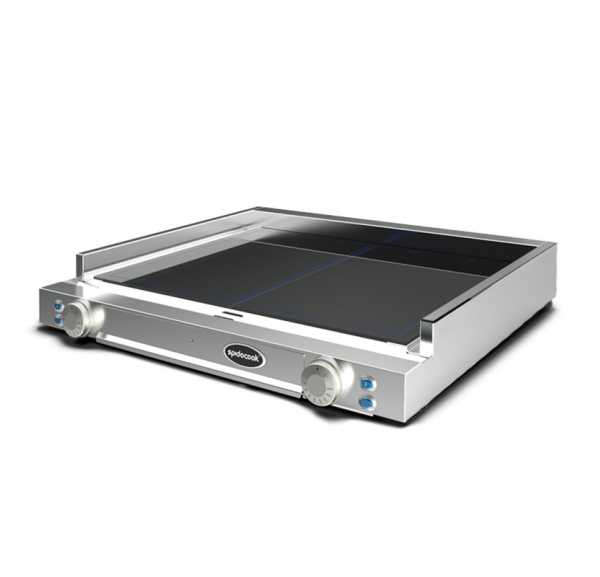 SPIDOCOOK - Plaque de cuisson double lisse en vitrocéramique 280x440 mm - SPIDOFLAT