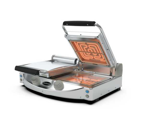 SPIDOCOOK - Grill professionnel double manuel en vitrocéramique lisse transparent 3 kW 2 x 250x250 - SPIDOGLASS