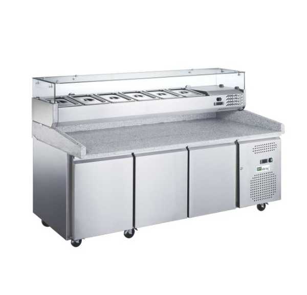 AFI COLLIN LUCY - Meuble pizza réfrigéré +2/+8°C 3 portes pleines 600x400 avec vitrine 585 litres